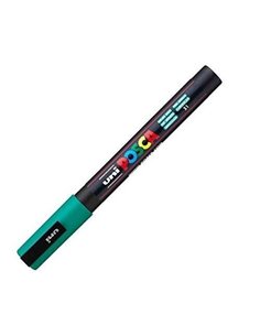 Marker UNI Posca PC-3M, varf 0.9 - 1.3 mm, Verde Smarald 2