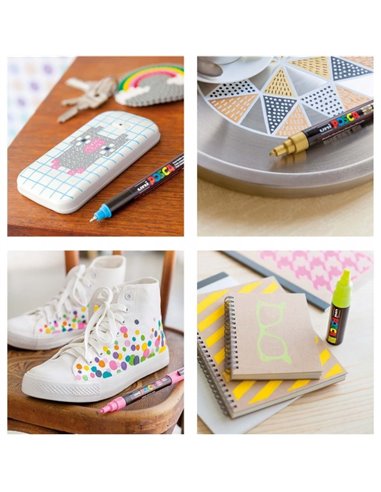 Marker UNI Posca PC-1M, varf 0.7 mm, Alb