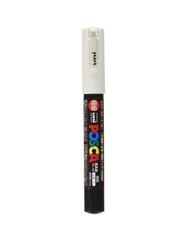 Marker UNI Posca PC-1M, varf 0.7 mm, Alb