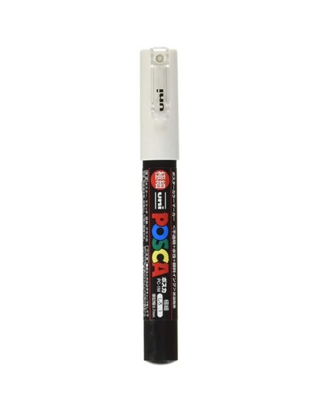 Marker UNI Posca PC-1M, varf 0.7 mm, Alb