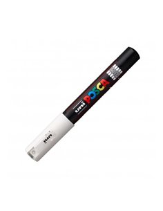 Marker UNI Posca PC-1M, varf 0.7 - 1 mm, Alb 2