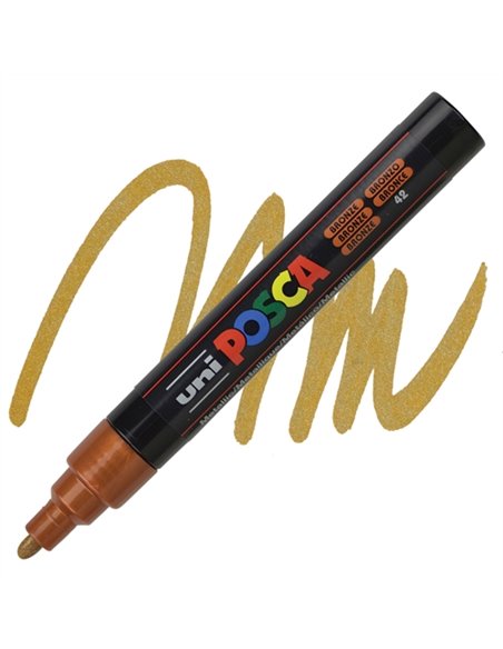 Marker UNI Posca PC-5M, varf 2,5 mm, Bronz