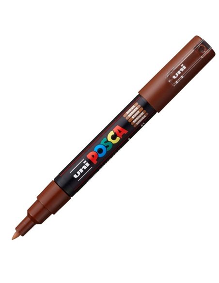 Marker UNI Posca PC-1M, varf 0.7 mm, Maro