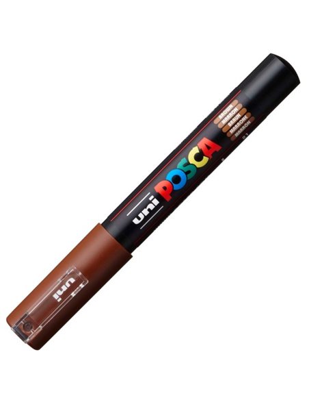 Marker UNI Posca PC-1M, varf 0.7 mm, Maro