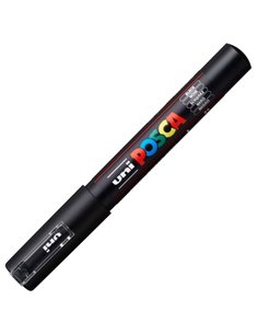 Marker UNI Posca PC-1M, varf 0.7 - 1 mm, Negru 2