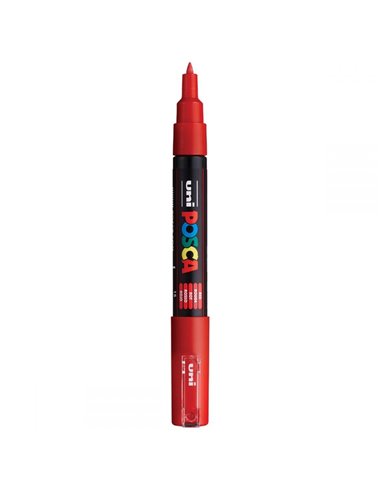 Marker UNI Posca PC-1M, varf 0.7 mm, Rosu
