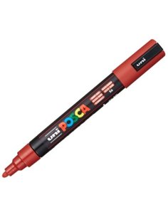 Marker UNI Posca PC-5M, varf 1.8 - 2.5 mm, Rosu Rubin 2