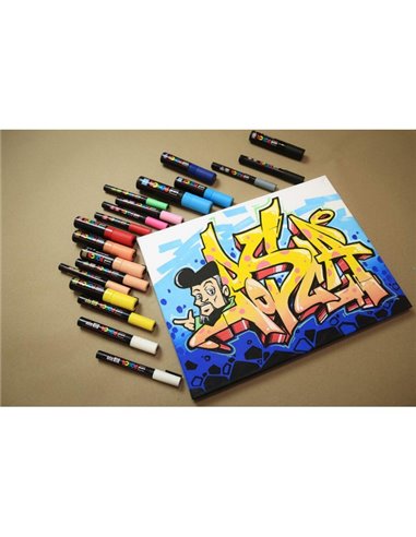 Marker UNI Posca PC-1M, varf 0.7 mm, Portocaliu Caisa