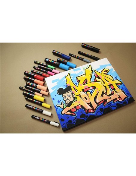 Marker UNI Posca PC-1M, varf 0.7 mm, Portocaliu Caisa