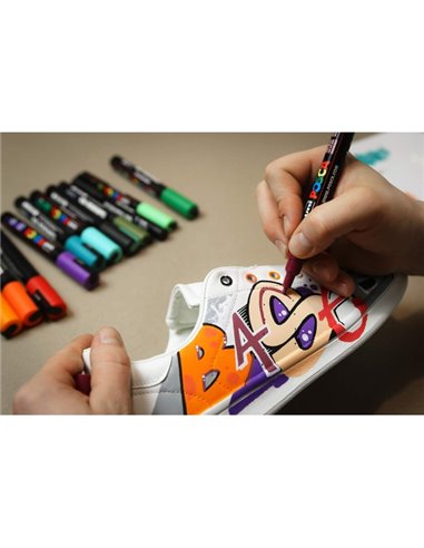 Marker UNI Posca PC-1M, varf 0.7 mm, Portocaliu Caisa