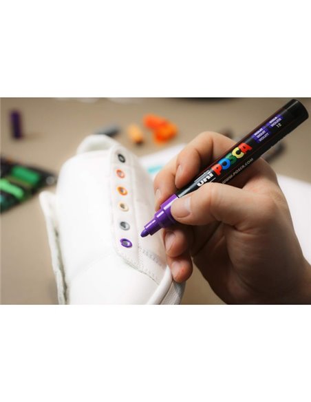 Marker UNI Posca PC-1M, varf 0.7 mm, Mov Lavanda