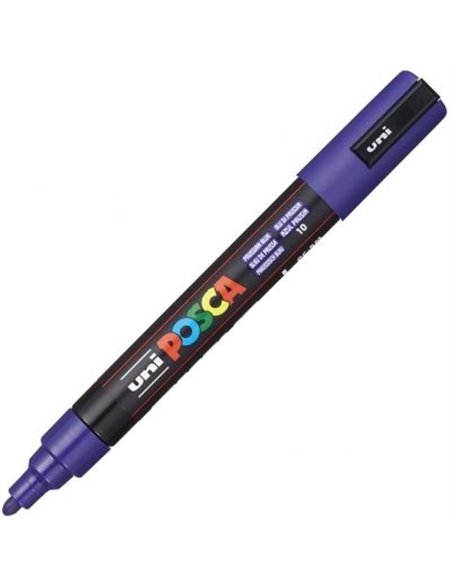 Marker UNI Posca PC-5M, varf 2,5 mm, Albastru de prusia Marker UNI Posca PC-5M, varf 2,5 mm, Albastru de prusia