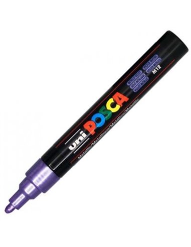 Marker UNI Posca PC-5M, varf 2,5 mm, Albastru de prusia