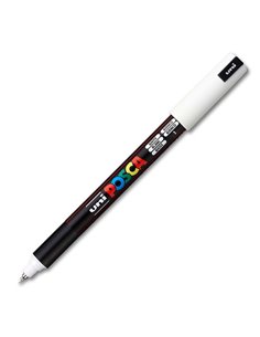 Marker UNI Posca PC-1MR, varf metalic, 0.7 mm, Alb 2