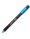 Marker UNI Posca PC-1MR, varf metalic, 0.7 mm, Albastru Metalizat