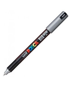 Marker UNI Posca PC-1MR, varf metalic, 0.7 mm, Argintiu 2