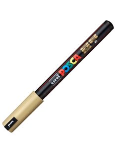 Marker UNI Posca PC-1MR, varf metalic, 0.7 mm, Auriu 2