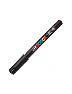 Marker UNI Posca PC-1MR, varf metalic, 0.7 mm, Negru 2
