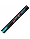 Marker UNI Posca PC-5M, varf 2,5 mm, Verde Metalizat