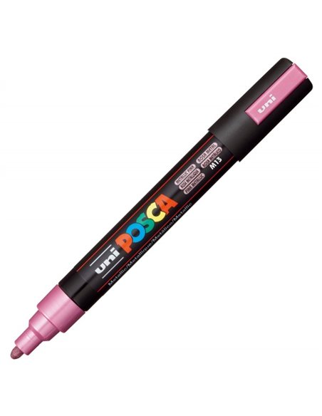 Marker UNI Posca PC-5M, varf 2,5 mm, Roz metalizat Marker UNI Posca PC-5M, varf 2,5 mm, Roz metalizat