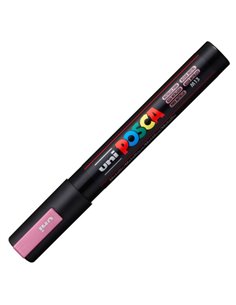 Marker UNI Posca PC-5M, varf 2,5 mm, Roz metalizat 2