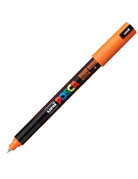 Marker UNI Posca PC-1MR, varf metalic, 0.7 mm, Portocaliu