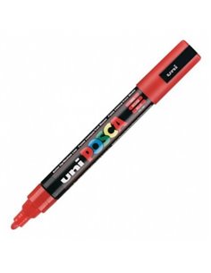Marker UNI Posca PC-5M, varf 1.8 - 2.5 mm, Rosu 2