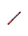 Marker UNI Posca PC-1MR, varf metalic, 0.7 mm, Rosu