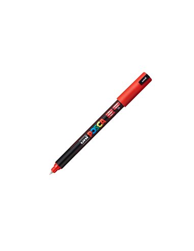 Marker UNI Posca PC-1MR, varf metalic, 0.7 mm, Rosu