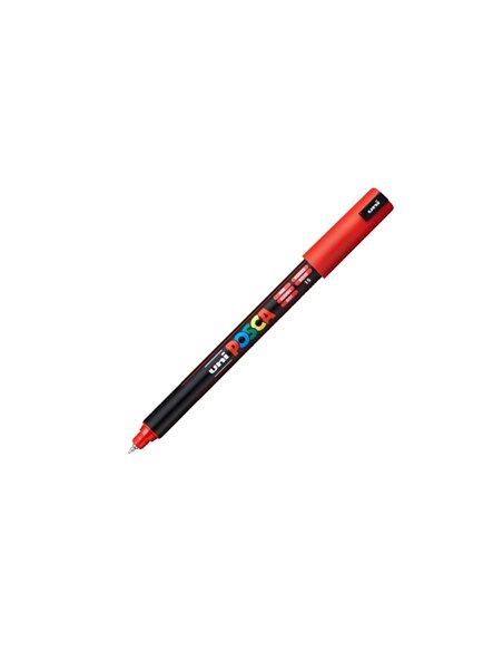 Marker UNI Posca PC-1MR, varf metalic, 0.7 mm, Rosu