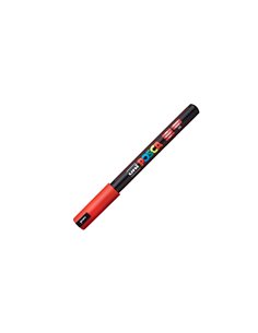 Marker UNI Posca PC-1MR, varf metalic, 0.7 mm, Rosu 2
