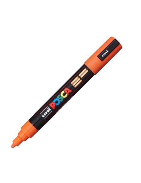 Marker UNI Posca PC-5M, varf 2,5 mm, Portocaliu Inchis