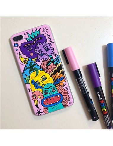 Marker UNI Posca PC-5M, varf 2,5 mm, Negru