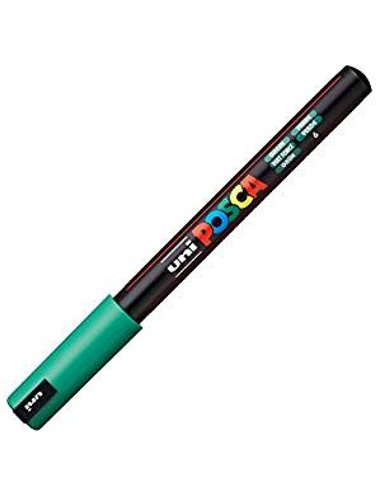 Marker UNI Posca PC-1MR, varf metalic, 0.7 mm, Verde