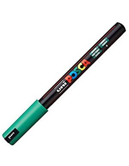 Marker UNI Posca PC-1MR, varf metalic, 0.7 mm, Verde