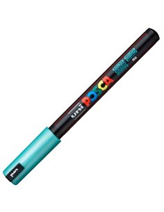 Marker UNI Posca PC-1MR, varf metalic, 0.7 mm, Verde Metalizat 2