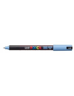 Marker UNI Posca PC-1MR, varf metalic, 0.7 mm, Albastru Glaciar 2