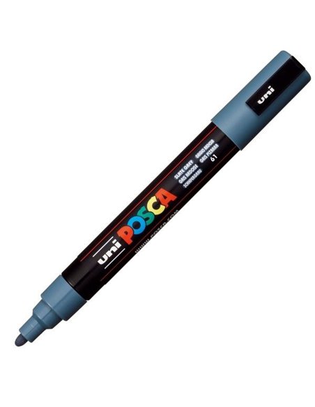 Marker UNI Posca PC-5M, varf 2,5 mm, Gri albastrui
