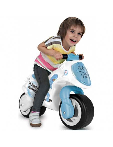 Motocicleta fara pedale Neox Dinozaur Injusa, Alb/Albastru,19008