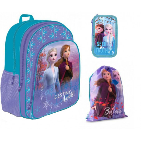 Set scoala Frozen - Ghiozdan, penar echipat, sac incaltaminte Set scoala Frozen - Ghiozdan, penar echipat, sac incaltaminte