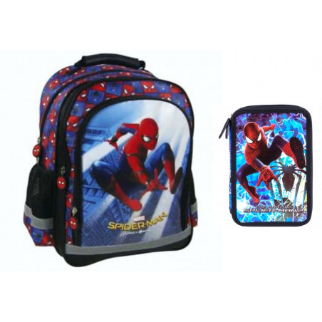 Set scoala Spiderman - Ghiozdan, penar echipat, 20 caiete Set scoala Spiderman - Ghiozdan, penar echipat, 20 caiete
