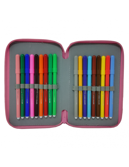 Penar echipat Shimmer & Shine cu fermoar, 3 compartimente,3245