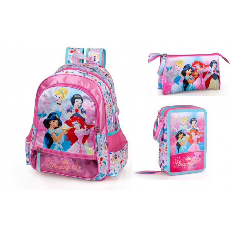 Set scoala Princess - Ghiozdan, Penar echipat, Penar etui Set scoala Princess - Ghiozdan, Penar echipat, Penar etui
