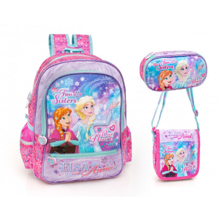 Set scoala Ana si Elsa - Ghiozdan, Penar tip borseta, Poseta Set scoala Ana si Elsa - Ghiozdan, Penar tip borseta, Poseta
