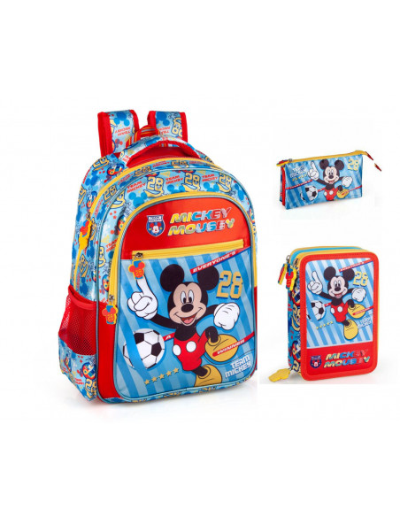 Set scoala Mickey Mouse - Ghiozdan, Penar echipat, Penar etui Set scoala Mickey Mouse - Ghiozdan, Penar echipat, Penar etui