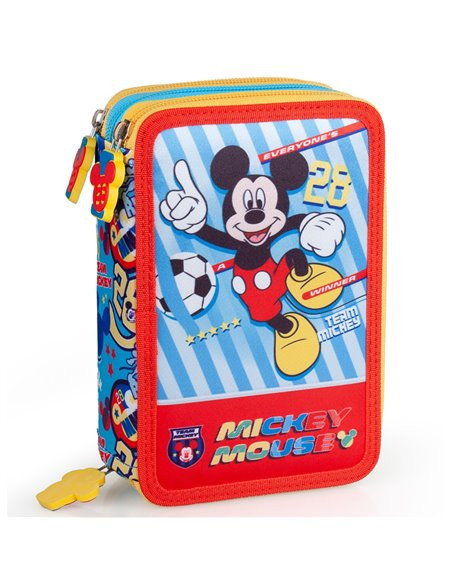 Set scoala Mickey Mouse - Ghiozdan, Penar echipat, Penar