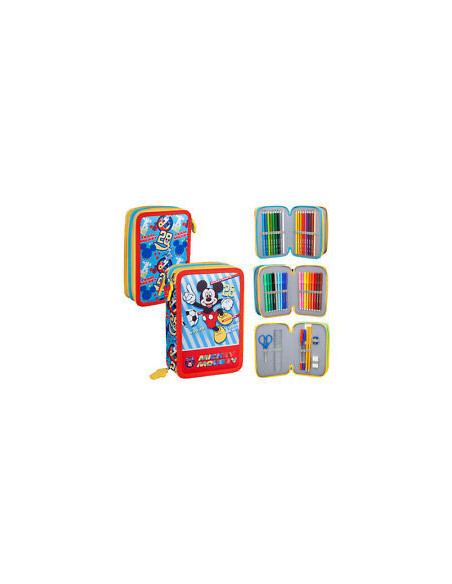 Set scoala Mickey Mouse - Ghiozdan, Penar echipat, Penar