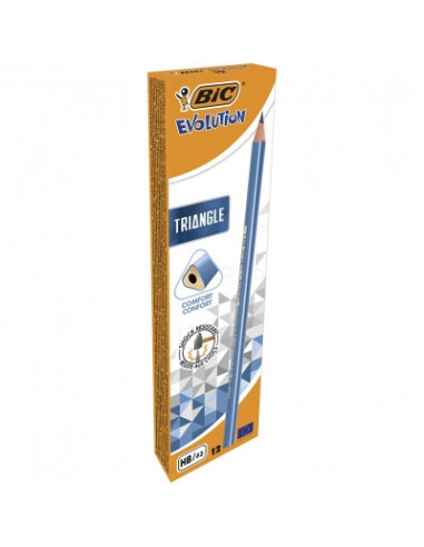 Creion grafit BIC Evolution Triangle fara radiera, 12