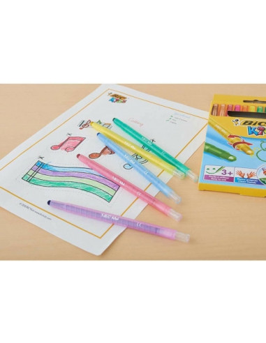 Creioane cerate BIC Turn&Colour P/12,8805082