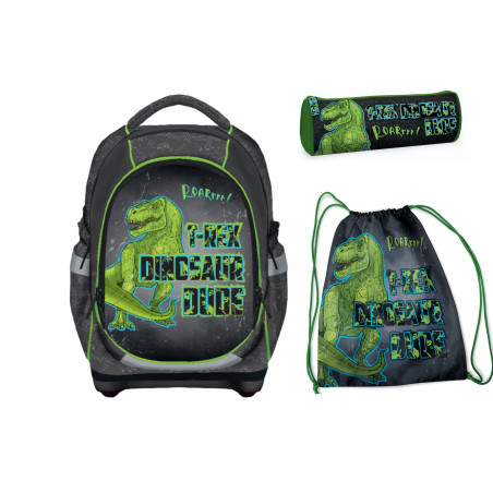 Set scoala Dinozaur 1 - Ghiozdan anatomic, Etui, Sac Set scoala Dinozaur 1 - Ghiozdan anatomic, Etui, Sac